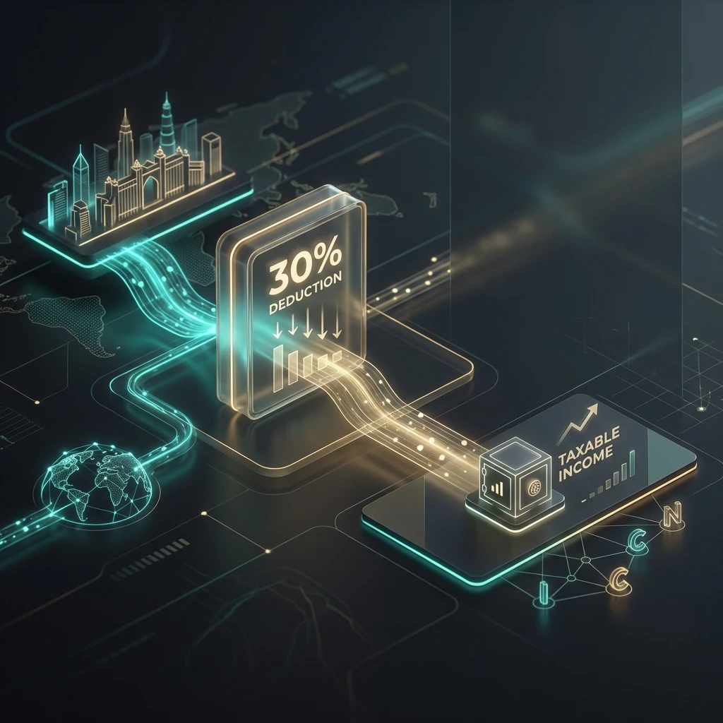 Calculator showing 30% standard deduction on rent